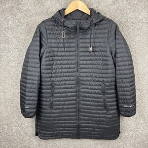 Eddie Bauer EB650 Down Parka Jacket Women's Petite Medium PM Black